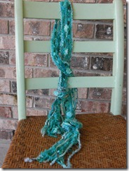 handmade teal necklace scarf