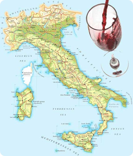 vini italia map