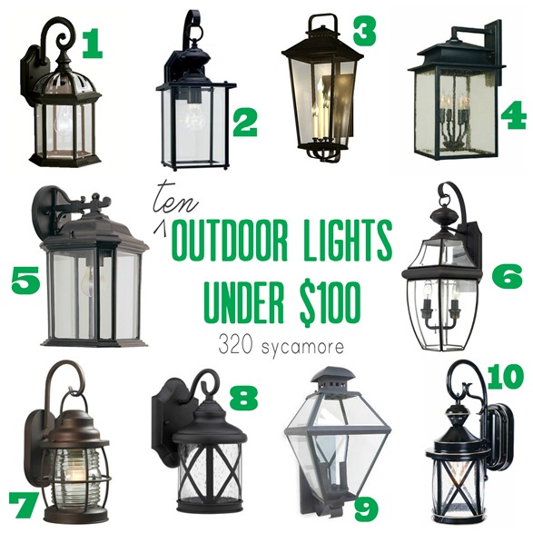 10 outdoor lights under $100