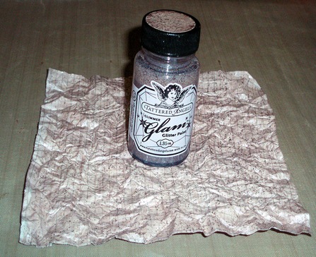 Another View of Crinkled Paper and Glim Glam Bottle