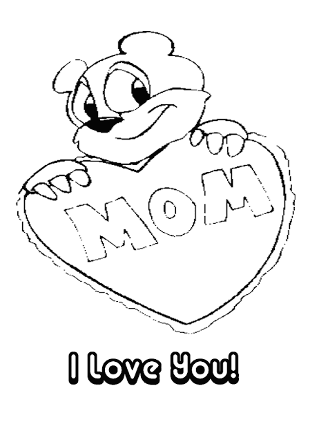 MOTHERS DAY COLORING PAGES