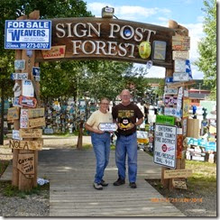 Bumble and Grandma and Grandpa at the Sign Post Forest