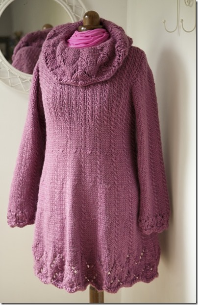 Pink wool dress6