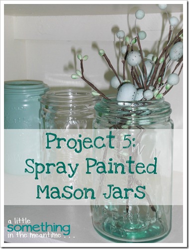 Spray Painted Mason Jars banner