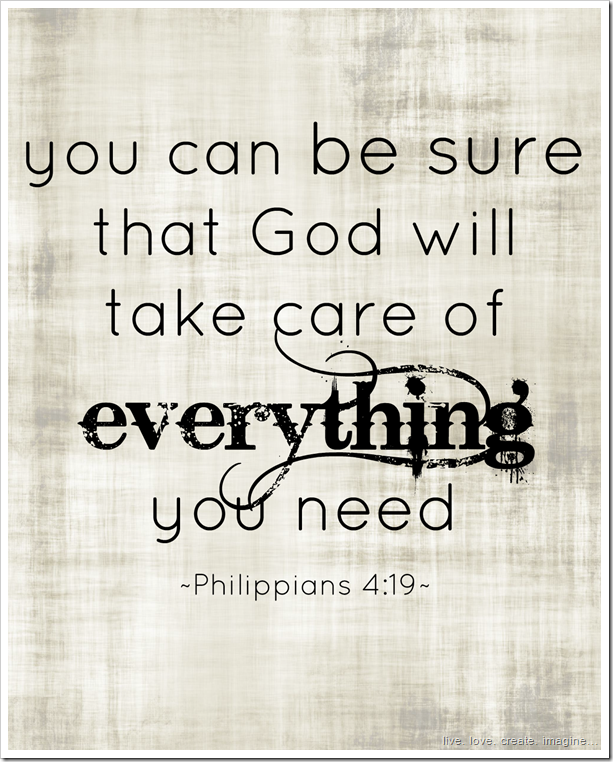 God will take care of everything