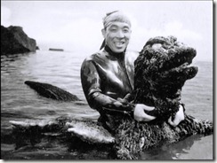 Godzilla Raids Again Nakajima in Water