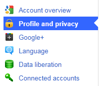 profile and privacy