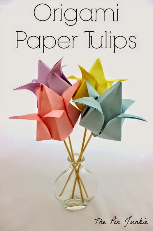 Origami Paper Tulips