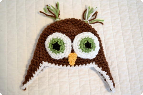 diy owl crochet hat