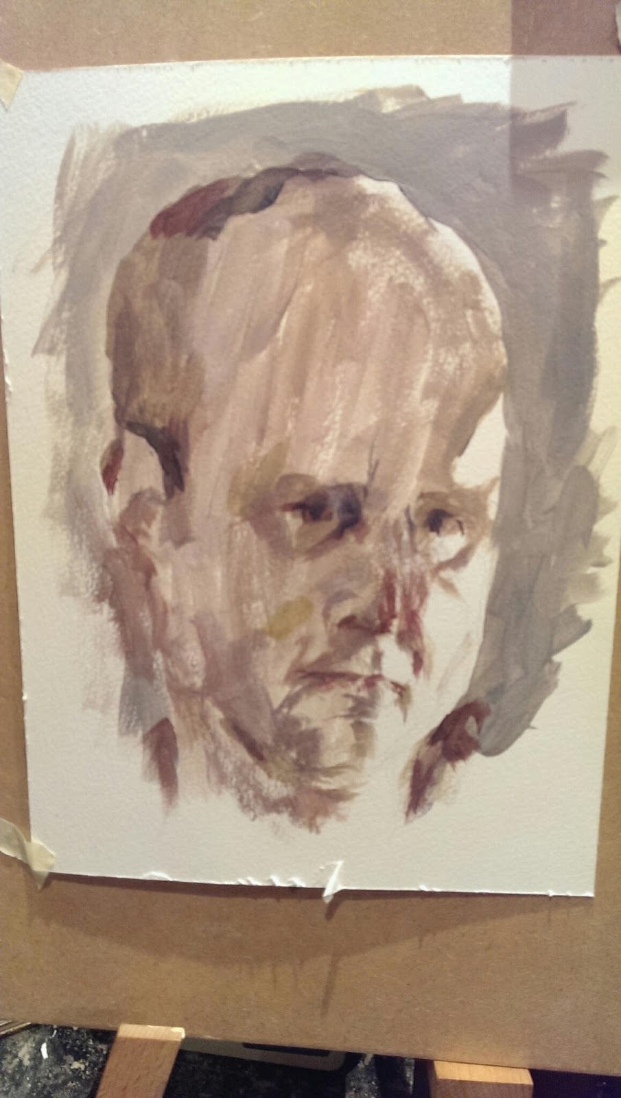 David Edwards Art Acrylic self portrait