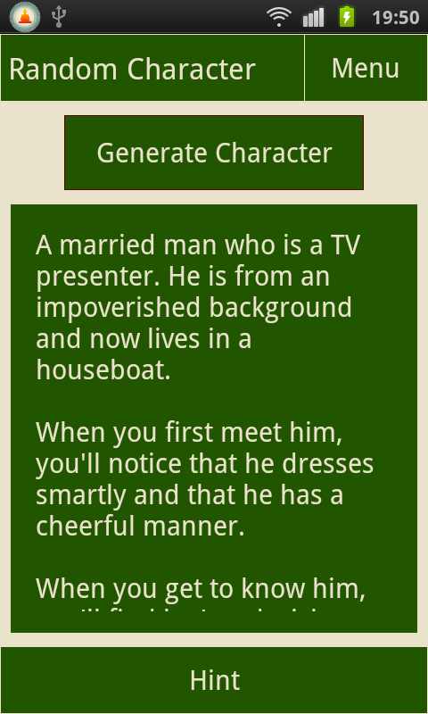 Character Creator for Writers Screen 3