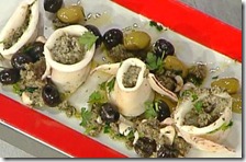Calamari ripieni di cavolo nero e olive