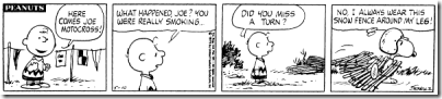 Peanuts 1975-05-10 - Snoopy as Joe Motocross