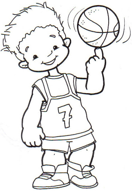 Resultado de imagen para dibujos baloncesto para colorear