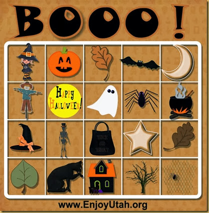 Halloween Scavenger Hunt Bingo Halloween Bingo-001