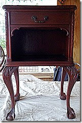 front view of night stand before makeover