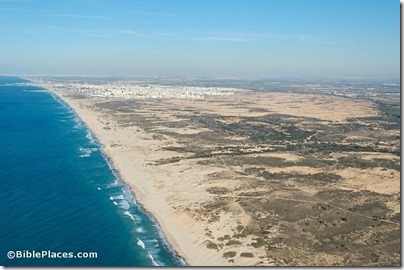 Coastal plain south of Ashdod aerial from south, tb121704850