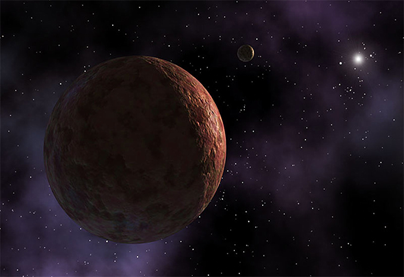 ilustração do planeta anão Sedna