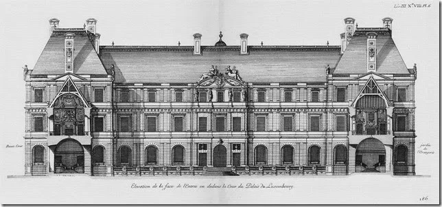 Palais du Luxembourg-Élévation du coté de la cour