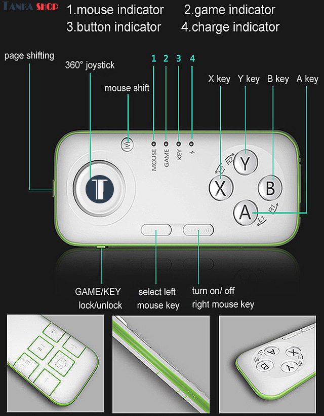 Tay cầm chơi game mini Mocute SK-039
