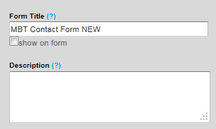 contact form title