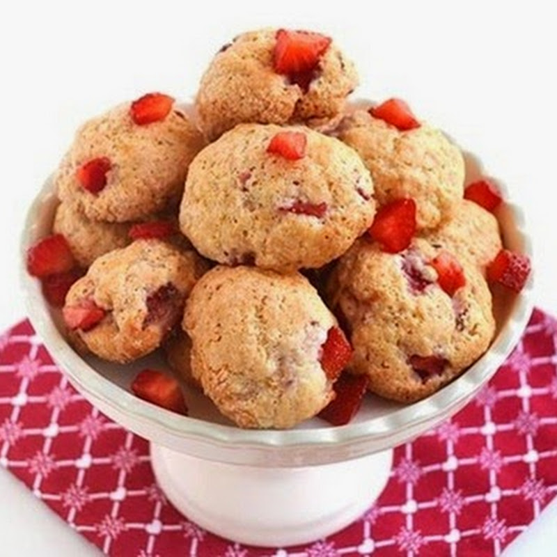Cookies με ρικότα και φράουλες