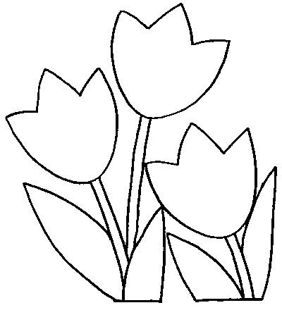 TULIPANES DIBUJOS PARA COLOREAR