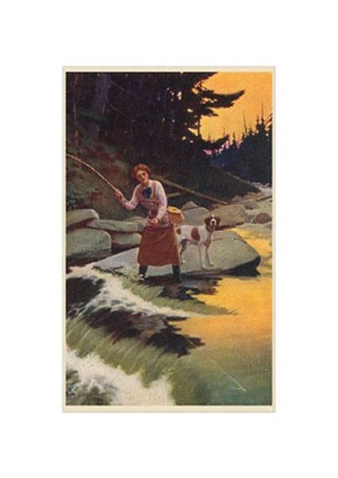 woman_and_dog_fly_fishing
