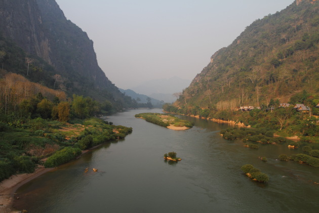 The spectacular Nam Ou river and the mountains at Nong Khiaw, Laos