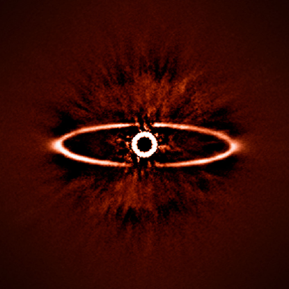 disco de poeira em torno da estrela HR 4796A