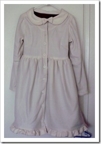 White Fleece Dress Coat