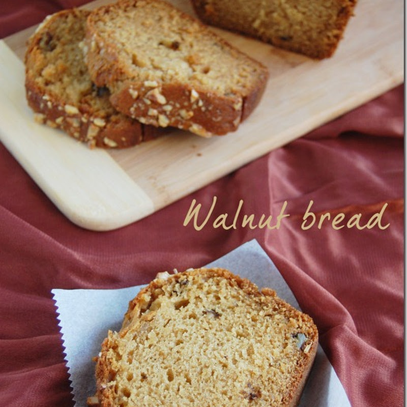 Eggless walnut loaf bread