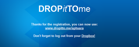 dropittome อัพโหลดไฟล์ไปยัง dropbox