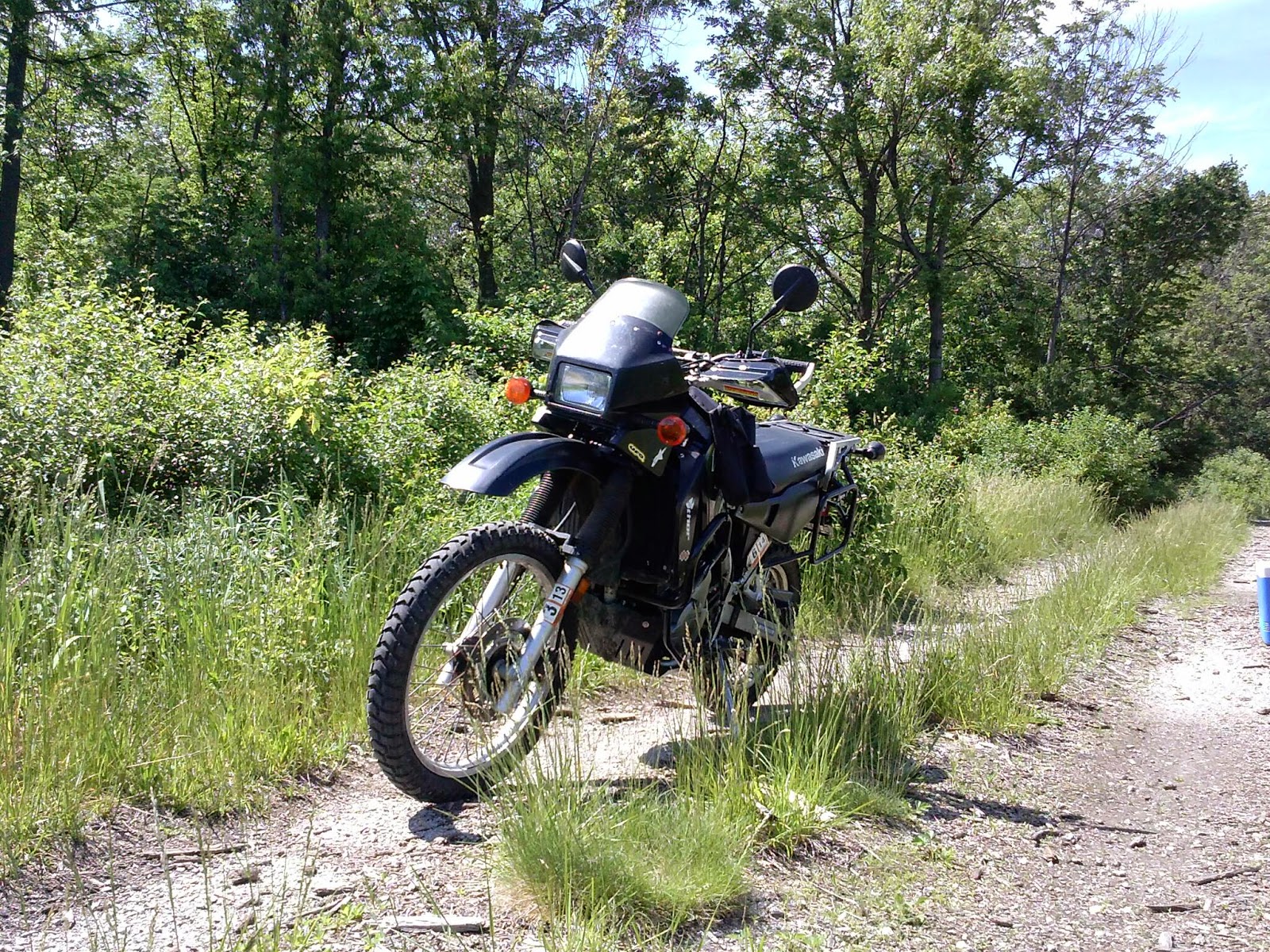 Geoff's KLR650 project Explored a local gravel road