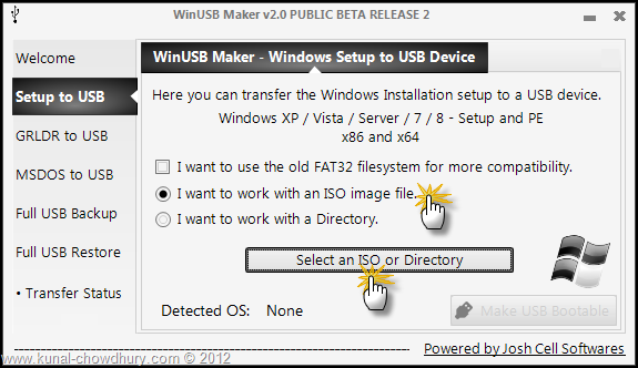 Create Bootable Windows 8 USB - Select ISO Image