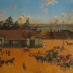 Carlos Aceituno (chileno)-Estación ferroviaria de Pichilemú-62 x76 cm-1997
