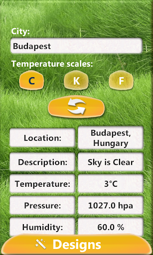 Nature Weather Clock Widget