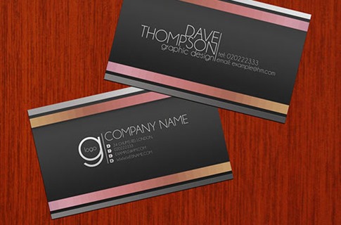 Abstract Greyscale Business Card