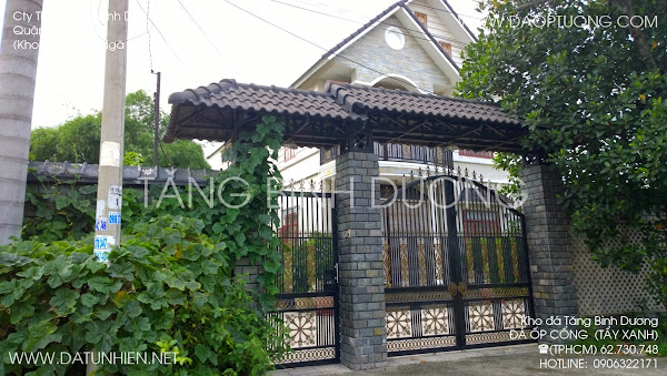 Đá ốp cổng nhà da op cong nha