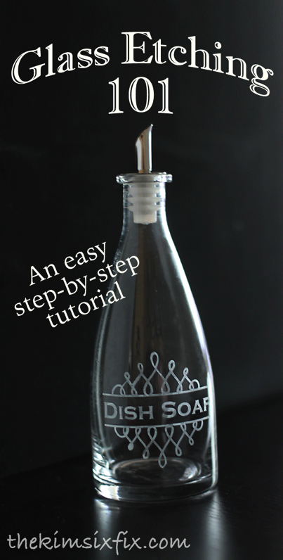 Step by step tutorial on how to etch glass using stencils and etching cream.  SUPER EASY! 