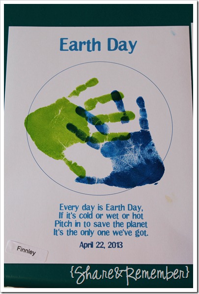 Happy Earth Day! handprint art