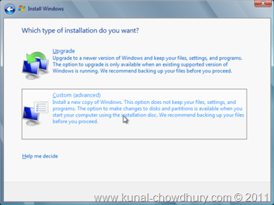 15. Click Custom to Proceed with the Installation 15. Click Custom to Proceed with the Installation