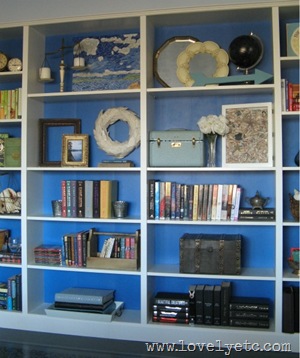 bookshelf focal point