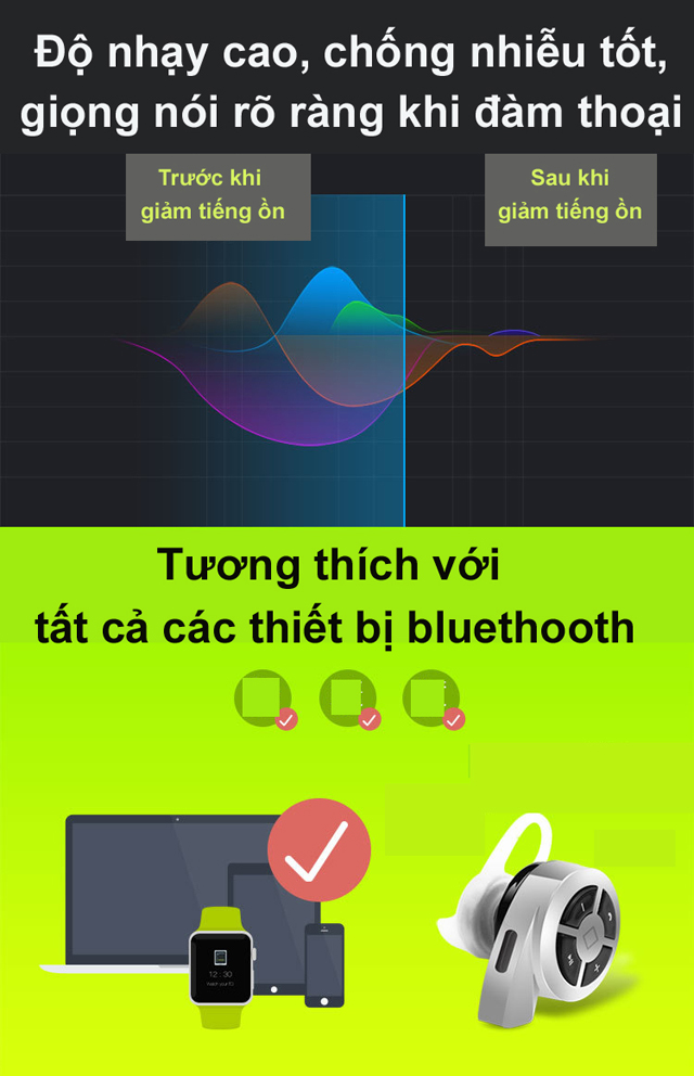 Tai nghe bluetooth mini Tai nghe bluetooth mini Q6 Waniu