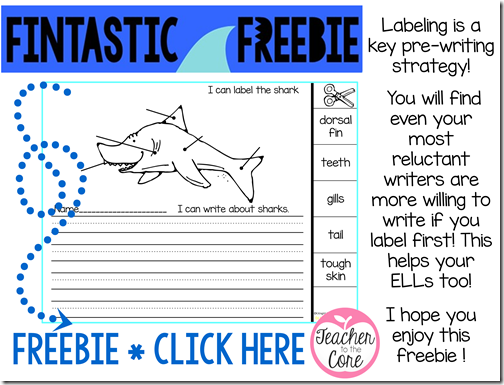 Do your students love sharks and all manner of ocean life- Mine are insane for label and write activities- This freebie freaturing sharks is sure to please-smaller-