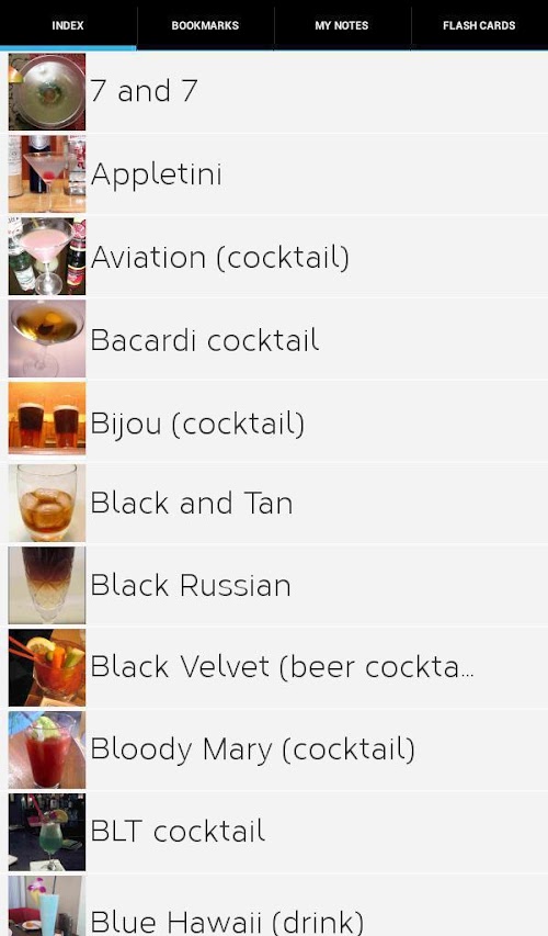 Android application Cocktails and Mixed Drinks screenshort