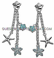GUESS Jewellery 2012 Spring Summer Ocean Glam collection stunning starfish, statement oversized bib necklace, cuff bracelets, earrings and ringsbwith turquoise enamel aqua genuine crystal