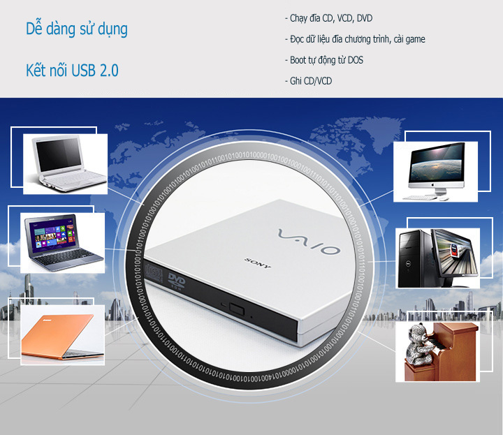 ổ đĩa di động dvd VaiO