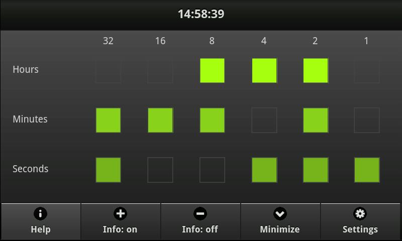 mBINclock Screen 1