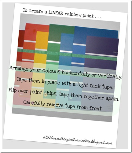 Linear rainbow print